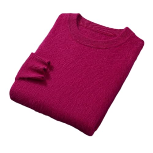 Men's Wool Cashmere Sweater - Autumn Winter Warm Crew Neck Loose Fit Knit Pullover