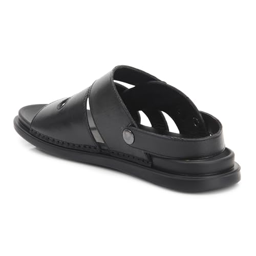 Image of ID Men's Leather Comfort-Fit Velcro Smart Casual Sandals