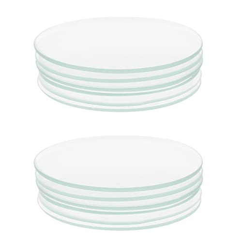 Mipcase 10pcs Transparent Laboratory Watch Glass High Transparency for Easy Observation Multi-functional Use As Evaporating Dish Beaker Cover Glass for Science Experiments and Chemistry