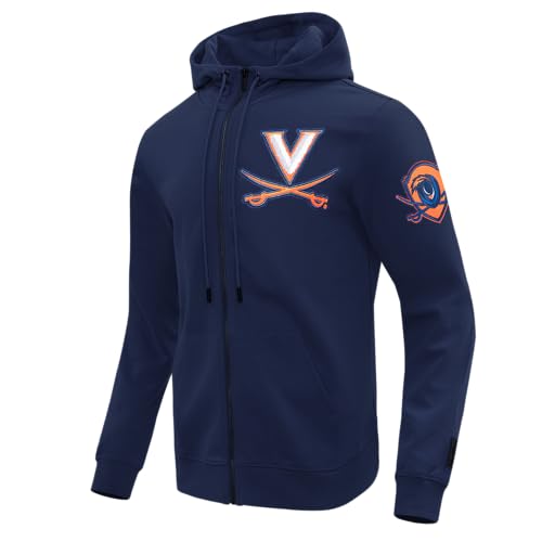 Image of Pro Standard Mens College Classic Chenille Cotton Double Knit Full Zip Hoodie