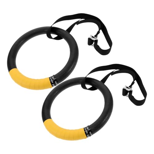 Mikikit Fitness Workout Rings Gymnastic Hanging Rings for Pull up Bar Gym Tools Accessories