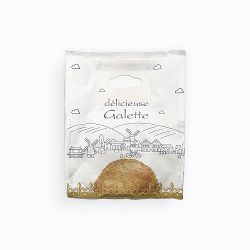 Sac galette des rois kraft blanc 36 cm emballage papier pour pâtisserie x100