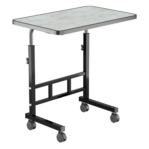 Image of Multi-Purpose Laptop Table, Study Table| Heavy Duty Bed Table| Adjustable for Height, Portable for Office, Work Form Home | DIY Table, Easy to Asembl (Adjustable Marble Light)