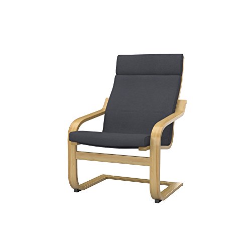 Soferia - IKEA POÄNG Funda para sillón, Eco Leather Grey