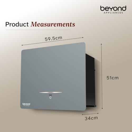 Image of Beyond Appliances Cube Pro Plug N Play BLDC Ductless Kitchen Chimney | 1500 CMH| Auto-Clean| 5-Stage Charcoal Activated Filter +4Yr Warranty| 3-way Suction| 15Yr Motor + 2Yr Warranty| 45dB| 60cm| Grey