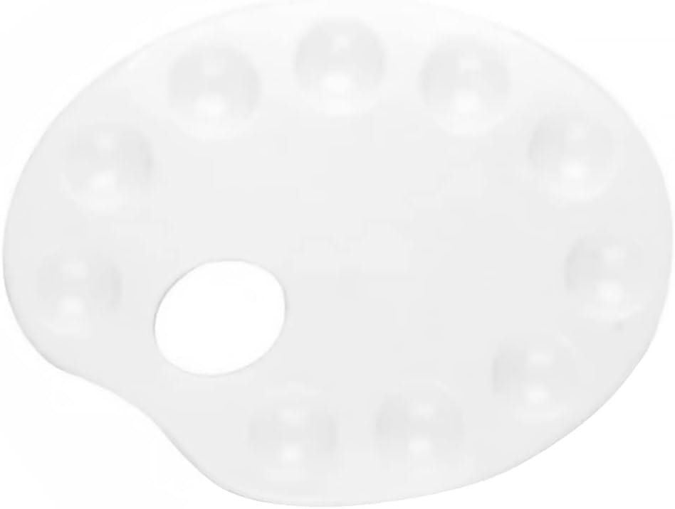 10 Palettes Artists Kinderen Studenten Art Craft Palettes Aquarel Paint Pat -Painting Supplies (Color : White)