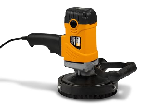 FEIDER Ponceuse à Béton 1500 W 7 Vitesses Variateur de Vitesse, Démarrage en Douceur, Poignée Soft Grip, Adaptateur Aspirateur Inclus, FPB140-1