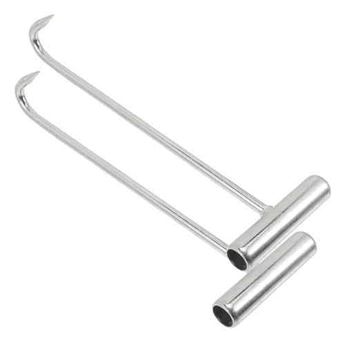 Homoyoyo Manhole Lifting Hooks Heavy Duty Metal Hooks for Manhole Cover Easy to Use for Plumbers