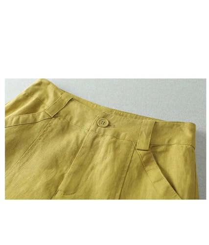 Women's Solid Color Buttoned Wide Leg Pants Loose High Waist Straight Pants3