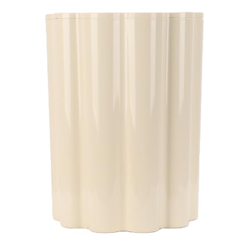 Banc de rangement ottoman vintage blanc avec compartiment discret de salon