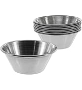 Marzoon 8x Dip Schälchen klein aus Edelstahl, Saucenschälchen Ø 6 cm, kleine Schalen für Dips, Sa...