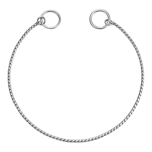 Mogoko Stainless Steel Dog Choke Chain Collar, Puppy Metal Snake Chain Pet Show Slip Collar Choker for Training Walking (Silver;16.0″*3.0mm) Mogoko Stainless Steel Dog Choke Chain Collar, Puppy Metal Snake Chain Pet Show Slip Collar Choker for Training Walking (Silver;16.0″*3.0mm)