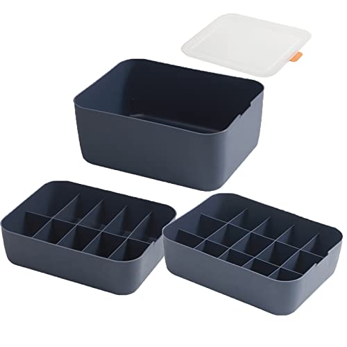 Boîtes de rangement 3 pièces anti-poussière pour organiser vos étagères à linge