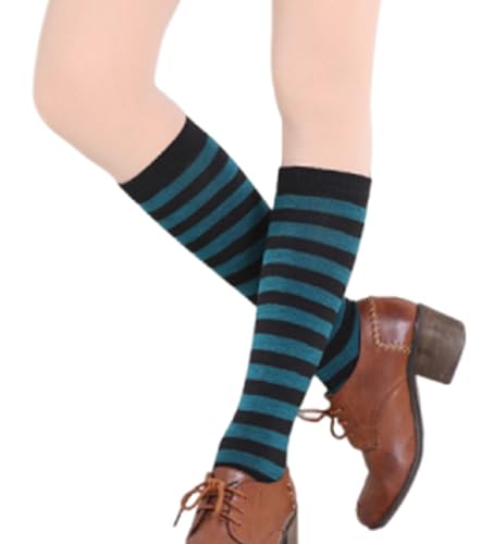 Image of Striped Knee High Socks for Women Outdoor Sport Athletic Stripe Casual Tube Socks