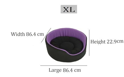 Image of Fluffy's Polyester Luxurious Both Side Soft Dog /Cat Bed (Purple, XLarge)