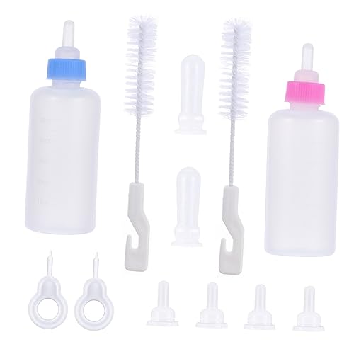 POPETPOP 12pcs Bottle Set for Kittens and Puppies Soft Easy Squeeze Feeding Bottles with Scale Durable Nursing Supplies for Pets Convenient and Reusable Feeder