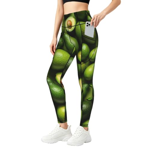 Leggings de descanso con aguacates pantalones c&oacute;modos de yoga para tardes de relax