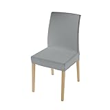 Italian Bed Linen Lot de 2 Housses de Chaise avec Dossier “Leslie”, Gris Clair, Taille Standard