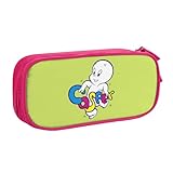 キャスパーのクリスマス（2） ペンケース ペンポーチ ペンバッグ 筆箱 ポーチ 部品袋 化粧ポーチ 文房具 筆記用具 収納 小物入れ 小学生 高校生 オフィス 二階建て 帆布 多機能 大容量 男女兼用 Pink