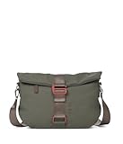KCB Bandolera Antirrobo Grande Chain | Diseño Amplio y Funcional | Bolsillos Ocultos Multiusos | Cierre de Seguridad | Asas Ajustables | 100% Vegano | Color Khaki