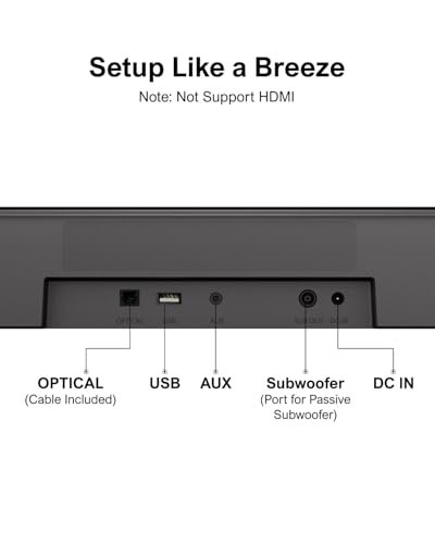 Ultimea 5.1Ch Sound Bar For Smart Tv, Virtual Surround Sound System For Tv thumb #3