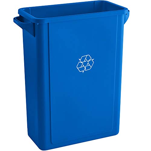 Caneca rectangular reciclaje 60 litros azul PRO&Family