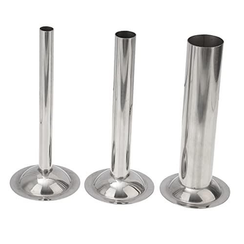 CIYODO 3Pcs Stainless Steel Sausage Stuffer Tubes Set for Meat Grinder Sausage Filling Tools for Home Kitchen Sausage Making Easy to Clean and Use