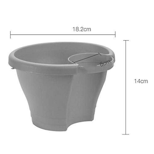 Pots de fleurs suspendus en résine avec fixation murale robuste - 3
