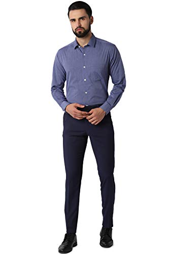 Image of Peter England Men's Printed Slim Fit Formal Shirt