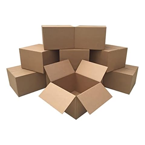 uBoxes Extra Large (Pack of 5) 23x23x16" Standard Corrugated Moving Box", brown corrugated Cover