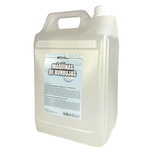 X SOUND Líquido para máquinas de bolhas 5 l, líquido de bolhas, sabão para máquina de bolhas, efeito de bolhas, festas, discoteca e eventos Party (líquido de bolhas 5 l)