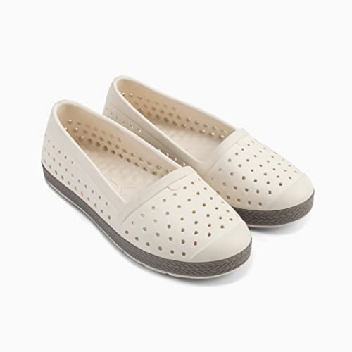 Joybees WESPD.BPW.0600 Womens Espadrille Slip-On Solid Bone/Pewter W6