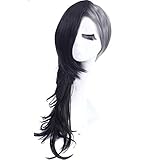 LCNING Anime Tokyo Ghouls Ken Kaneki Cosplay wig Sasaki Haise Wig Girls Boys Renji Yomo UtaShort Black Grey Synthetic Wigs One Size UTA SHORT WIG 2