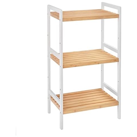 SONGMICS Bambusregal, Küchenregal, Badregal, Bücherregal, Standregal mit 3 Ablagen, 45 x 31,5 x 80 cm Cover