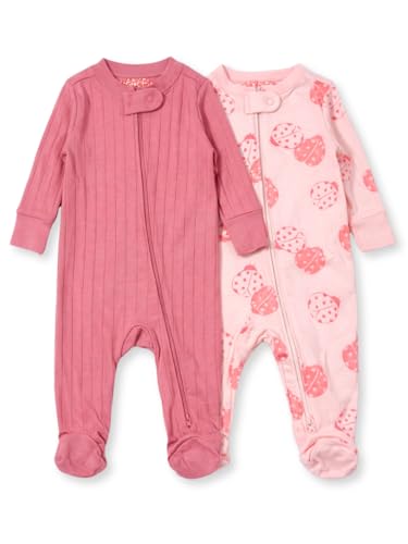 Image of TuddyBuddy Baby Girl's Cotton Printed Full Sleeves Sleepsuit /Footed Rompers for Baby Girl