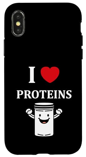 Humor Protein bodybuilding sport amour i love Proteins �X�}�z�P�[�X iPhone X/XS �p