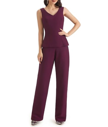 Mother of The Bride Pant Suits for Women Chiffon Pieces Wedding