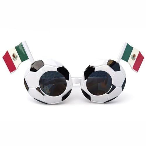 Axcvveiyi Soccer Glasses with Flag, Senior Night Fan Gift