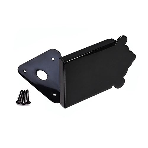 Yardwe Metal Triangle Tailpiece for Guitar Mandolin Durable Black Replacement Part with Screws Easy String Changes Enhances Tone Volume for Musicians