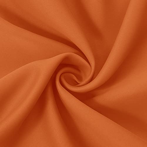 Image of LEMOMO Orange Blackout Curtains 38 x 63 Inch Length /Set of 2 Curtain Panels /Thermal Insulated Room Darkening Blackout Curtains for Bedroom