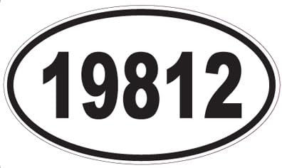 US Decal, Inc. Number 19812 Oval Sticker