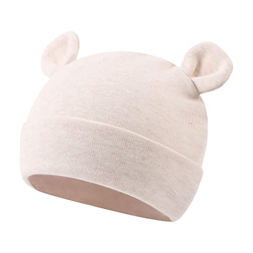 Image of JANGANNSA Cotton Newborn Baby Girls Hat Spring Newborn Boys Hat Cute Rabbit Infant Beanie