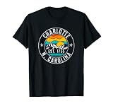 Retro 70s 80s Charlotte North Carolina NC T-Shirt