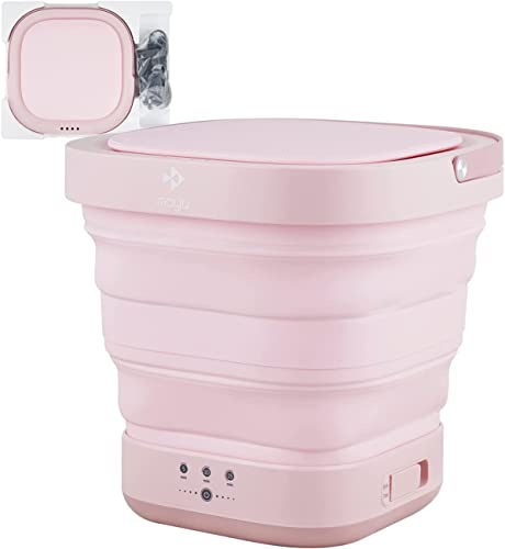 ポータブル ミニ洗濯機 折りたたみ式軽量 トラベルランドリータブ キャンプ 子供服 おもちゃ 折り畳み 収納 排水 高性能 小さい 洗濯 マスク洗濯 ペット用品洗濯 ベビー用品 靴下 マスク 小型 コンパクト 折り畳み ピンク
