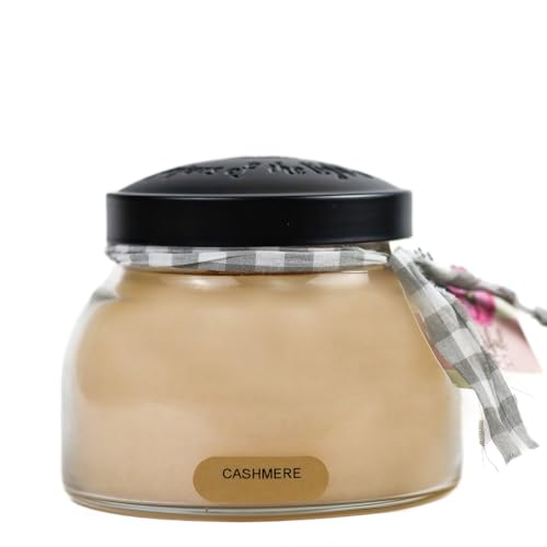 A Cheerful Giver - Cashmere Mama Scented Glass Jar Candle (22oz) with Lid & True to Life Fragrance Made in USA