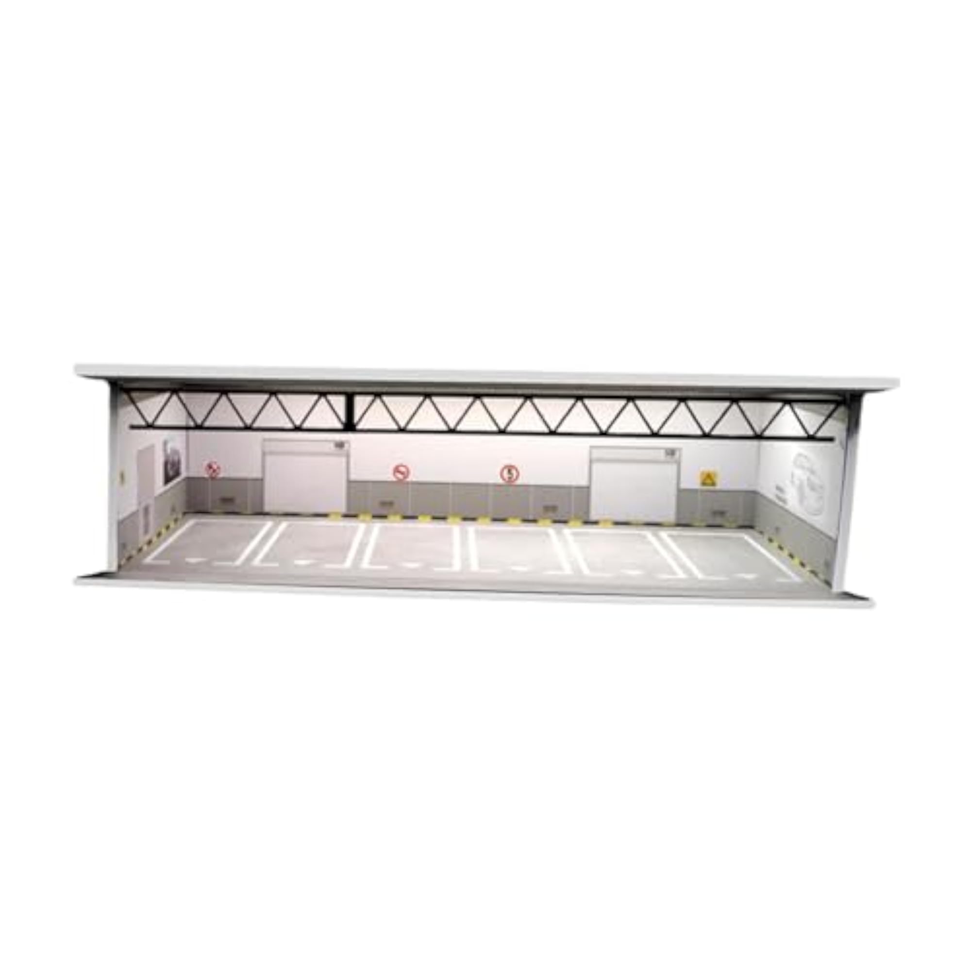 1:64 Garage Display Case with Realistic Scene