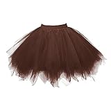 PAIDAXING Jupes tutu vintage pour femme, jupe tutu à bulles, jupe de danse des années 50 bouffante pour adulte, mini jupe crinoline, b5, taille unique