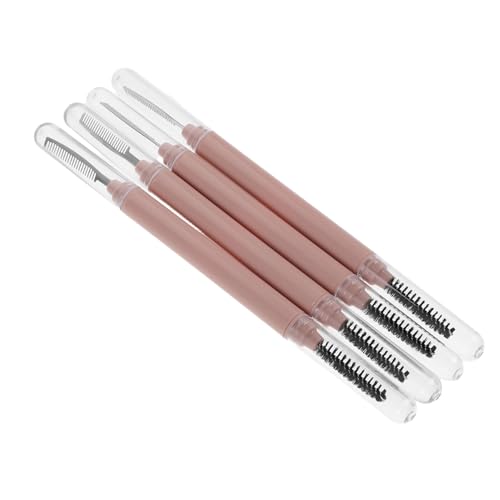 LRXIYODE 4piezas Peine de Belleza para Pestañas y Cejas Aplicador de Pestañas con Tapa Herramienta de Maquillaje para Separar Rímel y Aplicar Productos de Belleza