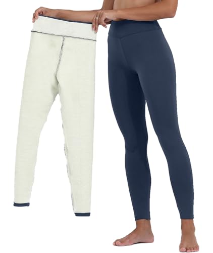 Leggins térmicos elásticos y gruesos Yutdeng pantalones con forro de cachemira slim fit