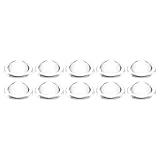 PATIKIL Diameter 10.3mm Height 4.2mm Flat Convex Lens, 10 Pcs Acrylic LED Optical Convex Condenser Lens for LED Flashlight Bike Head Lamp, Transparent